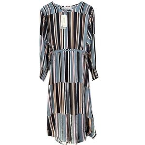 NWT Masai Neve Striped Dress Goblin Blue Size XL